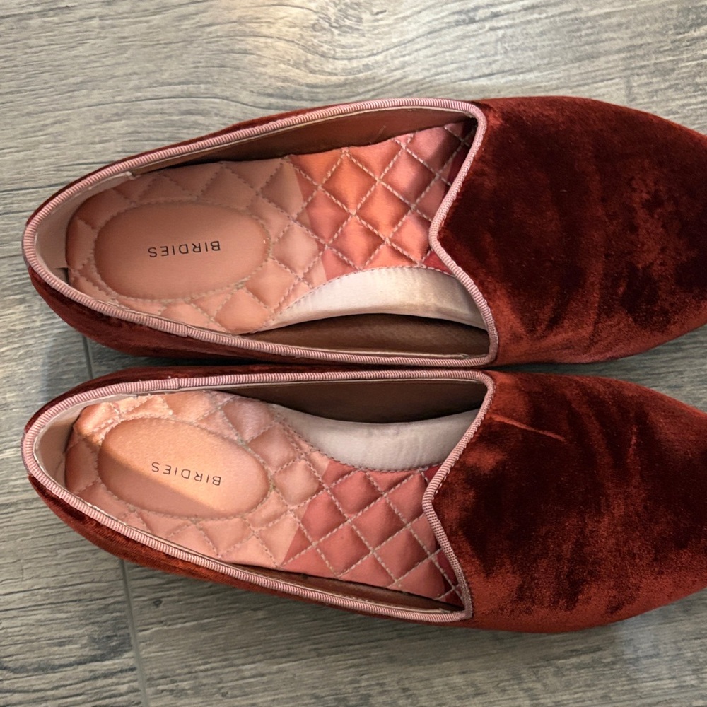 Birdies The Heron Velvet Loafers in Cinnamon size 8.5 - LIKE NEW - Picture 5 of 8